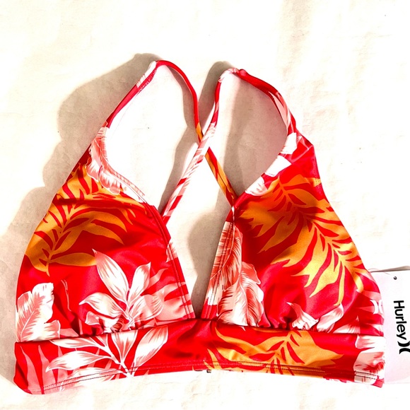Hurley Floral Bikini Set Red/Orange Multi Size Medium - Picture 4 of 15